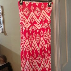 Aztec print maxi dress